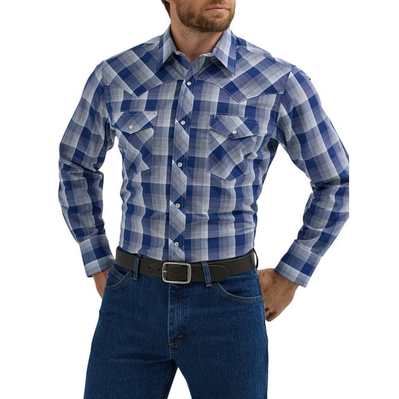 Wrangler Men's Long Sleeve Western Dress