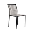 thumbnail image 5 of Side Dining Chair, Set of 2, Light Grey Gray, Stainless Metal, Outdoor Patio Balcony Cafe Bistro Garden Hospitality Restaurant, Modern Contemporary HB33603, 5 of 8
