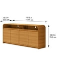 thumbnail image 6 of Better Homes & Gardens Juliet Curved TV Stand for TVs up to 75", Light Honey Finish, 6 of 6