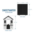 thumbnail image 3 of Backyard Discovery Sweetwater White Cedar Wooden Kids Playhouse, Play Kitchen, Snack Bar, 3 of 13