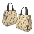 thumbnail image 2 of Cat and Potted Plant Beige Pattern Insulated Lunch Bag for Women Men, Large Portable Soft Cooler Tote, Thermal Food Storage Bag with Pearl Cotton, 8.66L, 8.75"x5.75"x9.5", 2 of 6