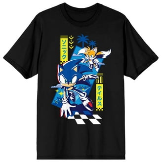 Sonic The Hedgehog Sonic Silhouette Men's Black T-shirt-XL