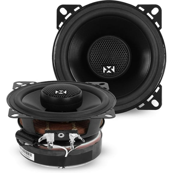 NVX VSP4 4" Coaxial Car Speakers 450W Peak (150W RMS) V-Series 2-Way with Silk Dome Tweeters