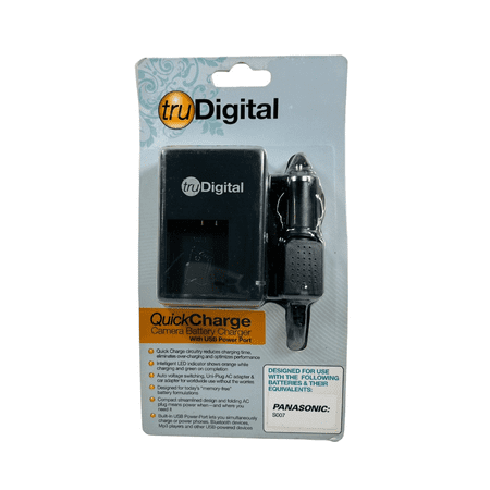 Image of Tru Digital Quick Charge Camera Battery Charger Fits Panasonic S007