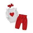 thumbnail image 2 of Loriccy Baby Girls Long Sleeve Polka Dot Print Three Pieces Outfit Sets, 2 of 4