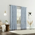 thumbnail image 6 of Sun Zero Pedra Paisley Embroidery 100% Blackout Back Tab Curtain Panel, 40"X84", Tranquil Blue, 6 of 8