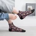 thumbnail image 2 of Pofeuu Skull flower leaf colorful Print 30cm Socks, Adult Running Hiking Socks for Youth and Adult, 2 of 7
