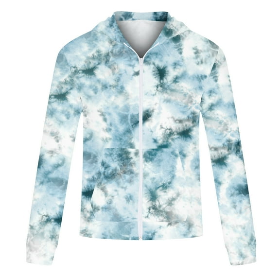 Zip Up Hoodies for Men Clearance Gradient Drawstring Oversized Long Sleeve Pockets Hooded Sweatshirt Jacket Tie-Dye Print Hoody Sweaters Outdoor Workout Sports Sweater Tops Winter Warm Hoodies S-5XL