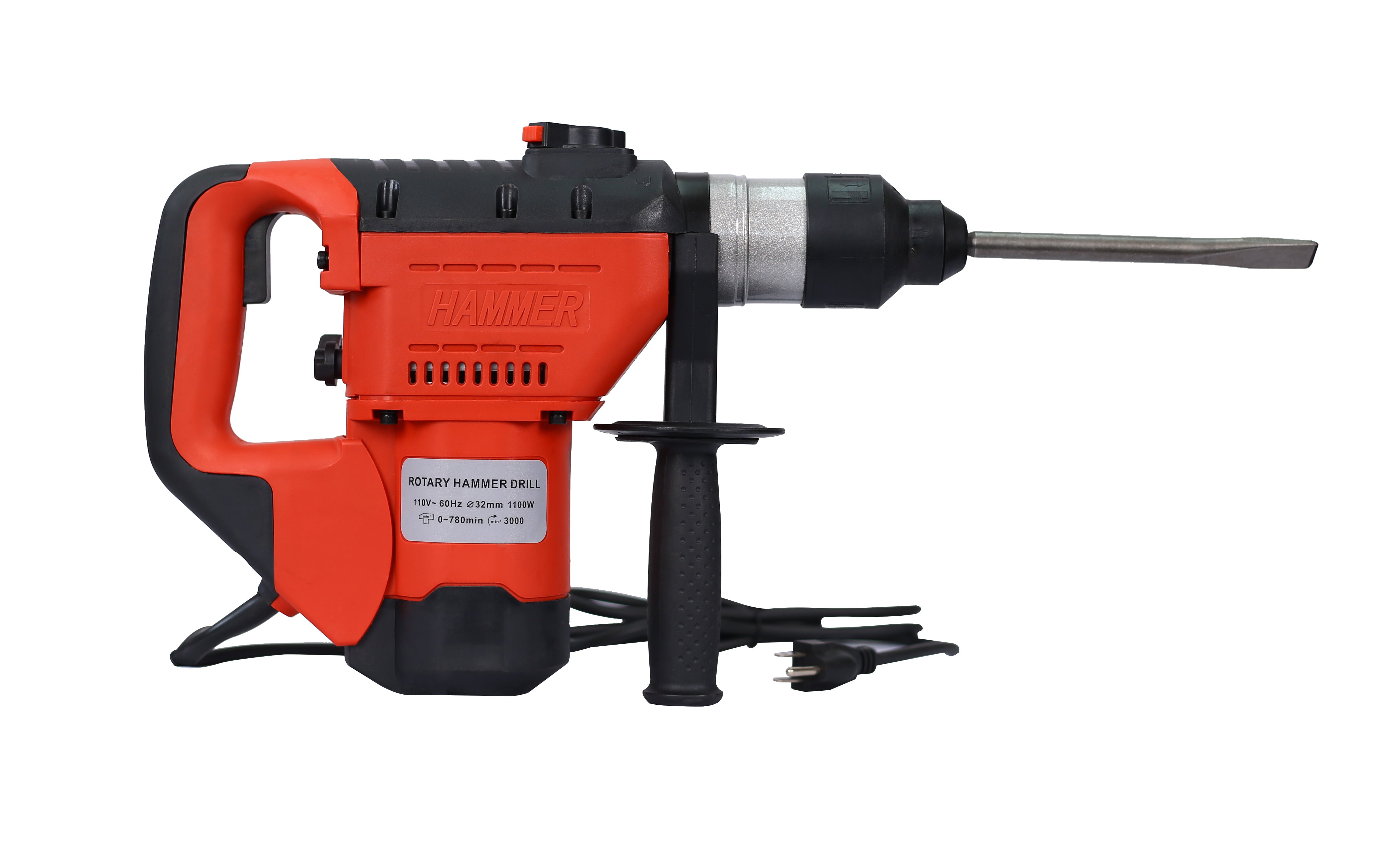 1/2" Electric Rotary Hammer Drill 3 Mode SDS-Plus Chisel Kit 1100W w/Bits 