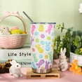 thumbnail image 3 of Easter Tumbler with Lid and Straw Easter Egg Bunny Stainless Steel Cup Colorful Rabbit Pastel Tumbler Cup Travel Coffee Mug for Easter Spring Decor Gift Supplies, 3 of 6