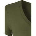 thumbnail image 5 of Made by Olivia Women's Basic Solid Multi Colors Fitted Short Sleeve T-Shirt [S-3XL], 5 of 6