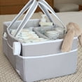 thumbnail image 3 of Lily Miles Baby Diaper Caddy Organizer - Unisex Baby Shower Basket for Newborn - (Gray/Gray, Large), 3 of 18