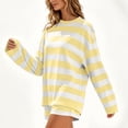 thumbnail image 5 of LEKWK Womens Athletic Sets Striped Preppy Activewear 2 Piece Workout Sets Long Sleeve Top And Shorts Golf Gym Sporty Running Matching Set, 5 of 6