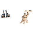 thumbnail image 1 of Escultura De Elefante Y Figura De Resina Moderna, Adorno Artístico Coleccionable Con Bandeja Para Servir, Ideal Para Escritorio, Estantería, Decoración Del Hogar, Oficina, Regalos, Sala De, 1 of 8