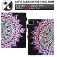 thumbnail image 3 of Dteck Case for iPad Pro 11-in. (M4) 2024 Release,Magnetic Leather Pattern Card Slots Wallet Smart Case Shockrpoof Rubber Kickstand Cover for iPad Pro 11" 2024,National Mandala, 3 of 8