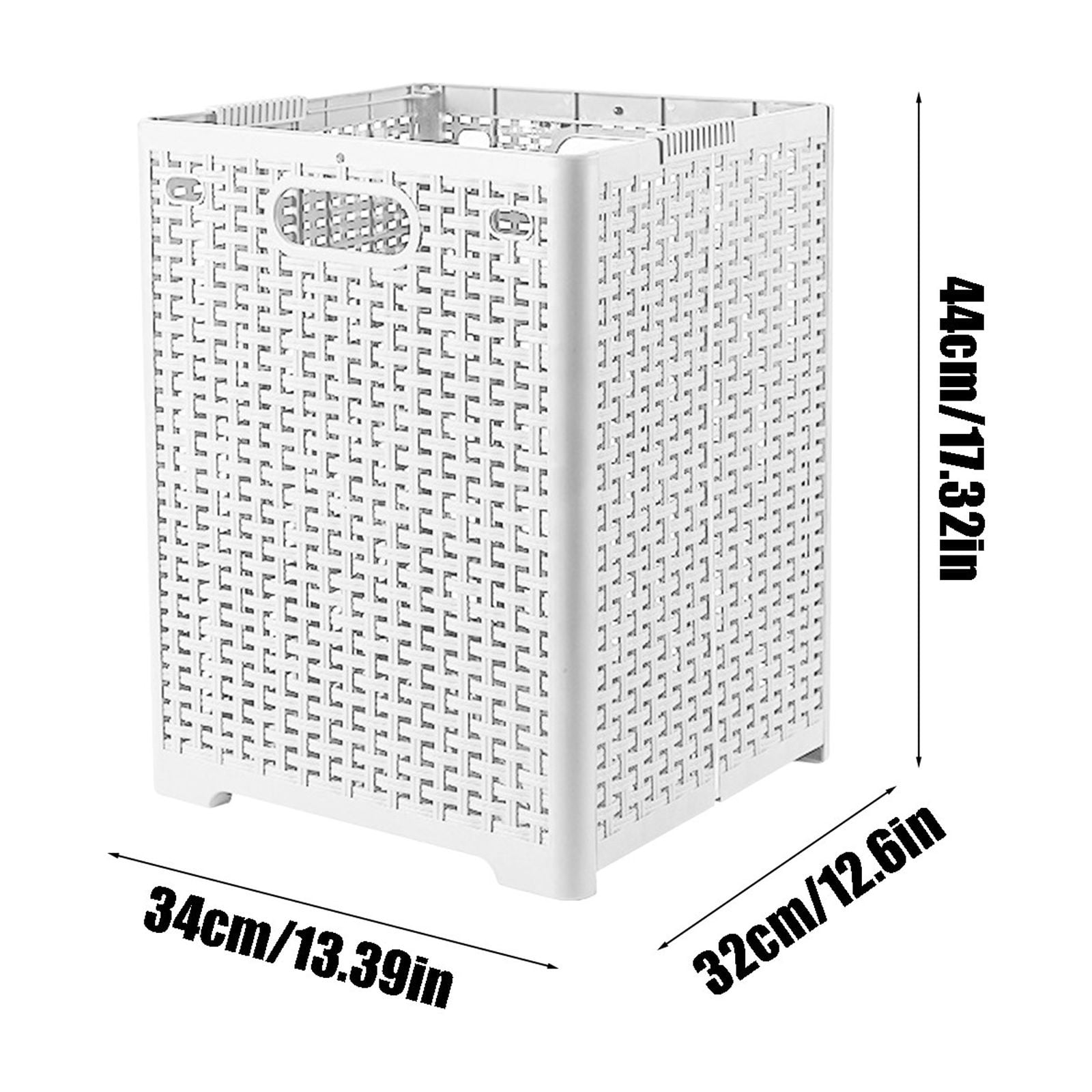 XGFHYJEH Collapsible Laundry Basket with Handles, Plastic Clothes Hamper for Baby Kids Nursery, Freestanding Foldable Laundry Bag, Decorative Storage Container, Folding Big Washing Bin