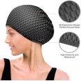 thumbnail image 3 of Gorro de natación XCF de silicona antideslizante unisex color negro, 3 of 4