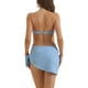 thumbnail image 3 of INSPIRAR CHIC Conjuntos de Bikini de Mujer con Anillo O de Canalé de 3 Piezas, Parte Inferior de Tanga de Triángulo con Hebilla en la Espalda, Trajes de Baño Grande Azul, 3 of 5