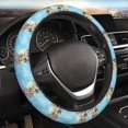 thumbnail image 5 of Vsdgher Sea and Fish Pattern Elastic Car Steering Wheel Cover,Car Wheel Cover Protector Car Accessory for Steering Wheel with a Diameter of 14.5"-15", 5 of 6