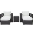 thumbnail image 4 of Modway Convene 5 Piece Outdoor Patio Sectional Set in Espresso White, 4 of 7