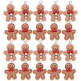 thumbnail image 1 of 20Pcs Resin Pendants Mini Gingerbread Man Beads Gingerbread Man Charms For Jewlery Making, 1 of 4