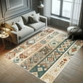 thumbnail image 5 of Ambesonne Southwestern Decorative Rug Carpet, Stripes of Boho Ethnic, 2' 2" x 3' 7", Hunter Green Paprika Tan, 5 of 5