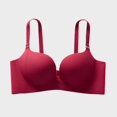 thumbnail image 4 of Xdegoge Jelly Bras for Women Smooth Seamless Plunge Bra Adjustable Straps Wireless Support Bralette Lightly Padded Full Coverage Design for T-Shirt Outfits and Everyday Casual Wear, 4 of 7