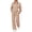 E-Brown, variant on UVN Two Piece Sets for Women Fall Winter Fashion Tracksuit Outfits Lapel Long Sleeve Zip Up Tops and Pants Lounge Sets