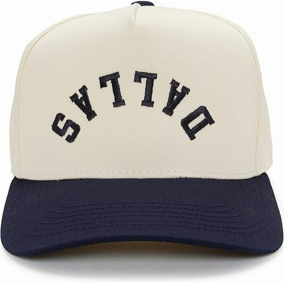 DALLAS Hat, Embroidered City Name Trucker Cap, Adjustable Snapback Baseball Hat for Men and Women, Vintage Retro Style Texas Travel Gift