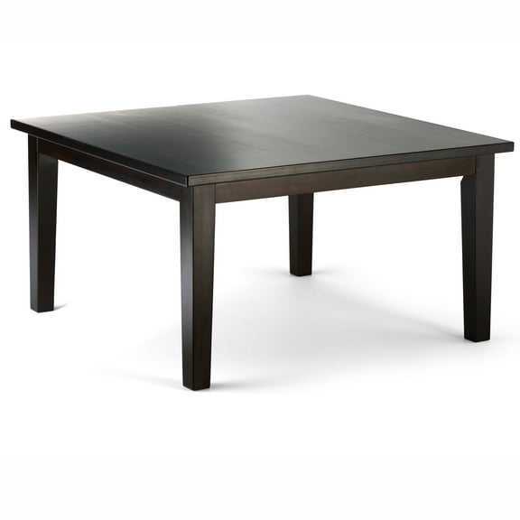 Simpli Home Eastwood SOLID HARDWOOD and Rubberwood 54 inch x 54 inch Square Contemporary Dining Table in Java Brown