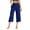 Blue, variant on Womens Pants Yoga Wide Leg Capris High Waist Capris Pants Soft with Pockets Army Green Womens Trousers M