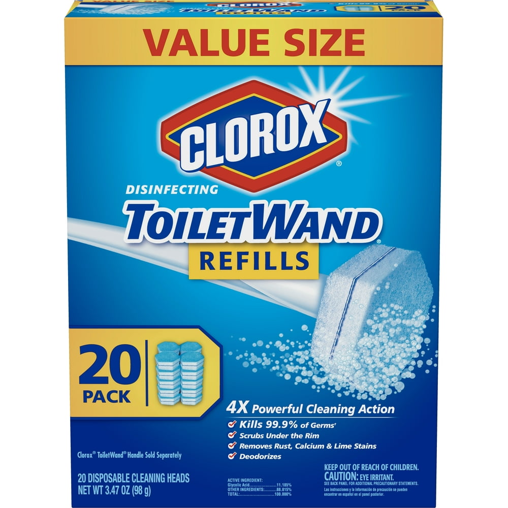 Clorox ToiletWand Disinfecting Refills, Disposable Wand Heads 20
