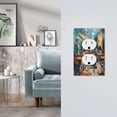 thumbnail image 5 of Fotbe Whimsical Cats Night Cafe Print Duplex Receptacle Wall Plate, 1-Gang 5.0" x3.0" Wall Outlet Covers, Dual Outlet Faceplates Covers, Color-matched Screws Included-Style S, 5 of 6