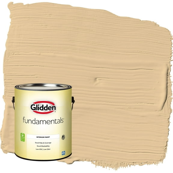 Glidden Fundamentals Faint Fawn / Yellow Flat Interior Paint, 1 Gallon