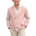 thumbnail image 1 of Odeerbi Chaqueta Blazer de Manga Larga Con Muescas Uniforme de La Escuela de La Solapa Chaqueta de Traje Formal, 1 of 9