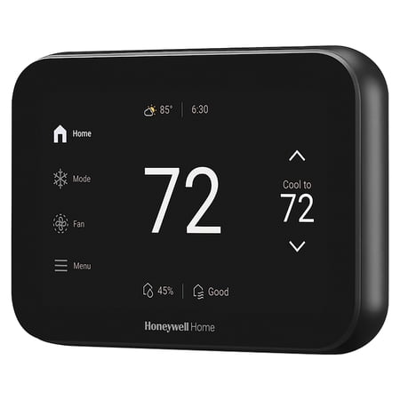 Honeywell Home X8S Smart Thermostat with Video Doorbell Compatibility, Indoor Air Quality Control, and Customizable Touchscreen Display, Black