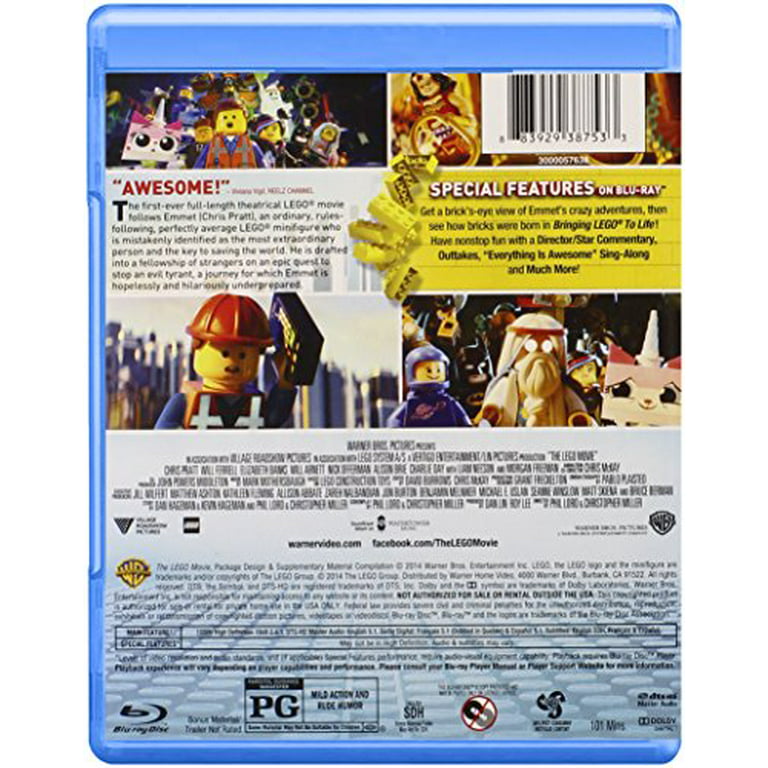 Utålelig Lokomotiv Tal højt The Lego Movie (Blu-ray) - Walmart.com