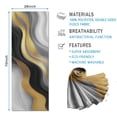 thumbnail image 2 of Black White Gold Wave Marble Hot Yoga Mat Towel Non Slip for Hot Yoga - Quick-Drying Yoga Mat Cover with 4 Corner Pockets with Travel Bag - Hot Yoga Towel Non Slip Grip Moisture Wicking Sweat 70"x26", 2 of 6