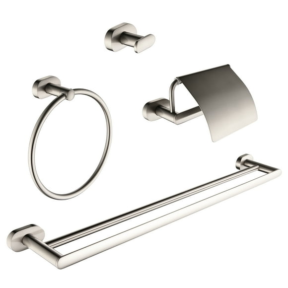 Ancona Aria Series 4-piece Bathroom Accessory Set in Brushed Nickel