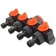 thumbnail image 1 of Divisor de manguera de 4 vías, conector de grifo, divisor de manguera, equipo de riego de jardín, rociadores, grifos para exteriores, riego por goteo ER, 1 of 5