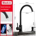 thumbnail image 7 of Chrome Gold Kitchen Hot and Cold Water Stainless Steel Faucet Washbasin Sink Rotatable Tap Kitchen Accessories with 2 Hose, 7 of 7
