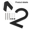 thumbnail image 2 of 6 Inch Modern Floating House Numbers Door Black Shadow Home Address Garage Gate 2, 2 of 9