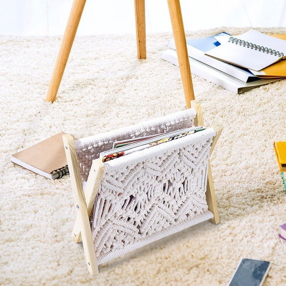 1 x Magazine rack-Creamy White
