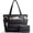 Black, variant on Puffer Tote Bag for Women, Large Capacity Lightweight Quilted Shoulder Bag, Waterproof Handbag for Work, Travel, Gym, Mint Green