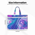 thumbnail image 3 of Kdxio Swirl Blue And Purple File Tote Document Bag Business Briefcase Bag Document Organizer Tote Briefcase for Letter A4 Files Business Teacher Office Bag, 3 of 8