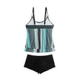 thumbnail image 4 of Akafmk Tankini Swimsuits for Women Loose Fitting Floral Printed Swim Tops with High Waisted Boyshorts Two Piece Bathing Suits Comfortable Athletic Swimwear, Sizes S-2XL, 4 of 5