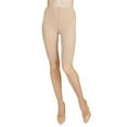 thumbnail image 2 of MeMoi Women's Half & Half Light Support Leg Nylon Pantyhose - Womens - Female (S, Honey), 2 of 4