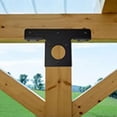 thumbnail image 3 of FUTUREORYY 2 Pcs Support d'Angle de Pergola en Acier Inoxydable Noir de Rechange avec Rallonge en T, 3 of 8