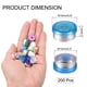 thumbnail image 2 of Uxcell Tapas de Flip Off de 13 mm 200PCS Sellos Sin Rebabas Tapas de Flip Off para Frascos de Vidrio Botellas Liofilizadas, Azul/Plata, 2 of 6