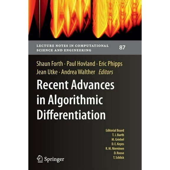 Lecture Notes in Computational Science a Recent Advances in Algorithmic Differentiation, Book 87, (Paperback)